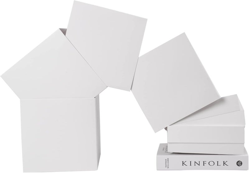 Elephantpackage 8.7" Medium Birthday Gift Boxes with Lid and Ribbon, Square Gift Boxes - 4 Pcs (White), Bridal Showers, Weddings, Baby Showers, Party Favor Boxes - Image 2